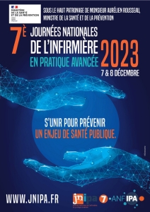 couverture du programme jnipa 2023 avec des mains numeriques qui recouvrent une bulle d'unite