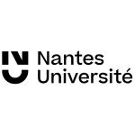 logo universite de nantes en noir avec le U pris dans le U en lettre coupee