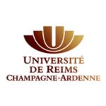 logo universite de Reims avec u en forme de fleur ouverte couleur bronze