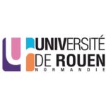 logo universite rouean avec UR integre dans un vitral orange, bleu et violet