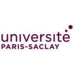 logo universite paris saclay en violine avec 2 ronds de taille differentes sur le e